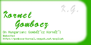 kornel gombocz business card